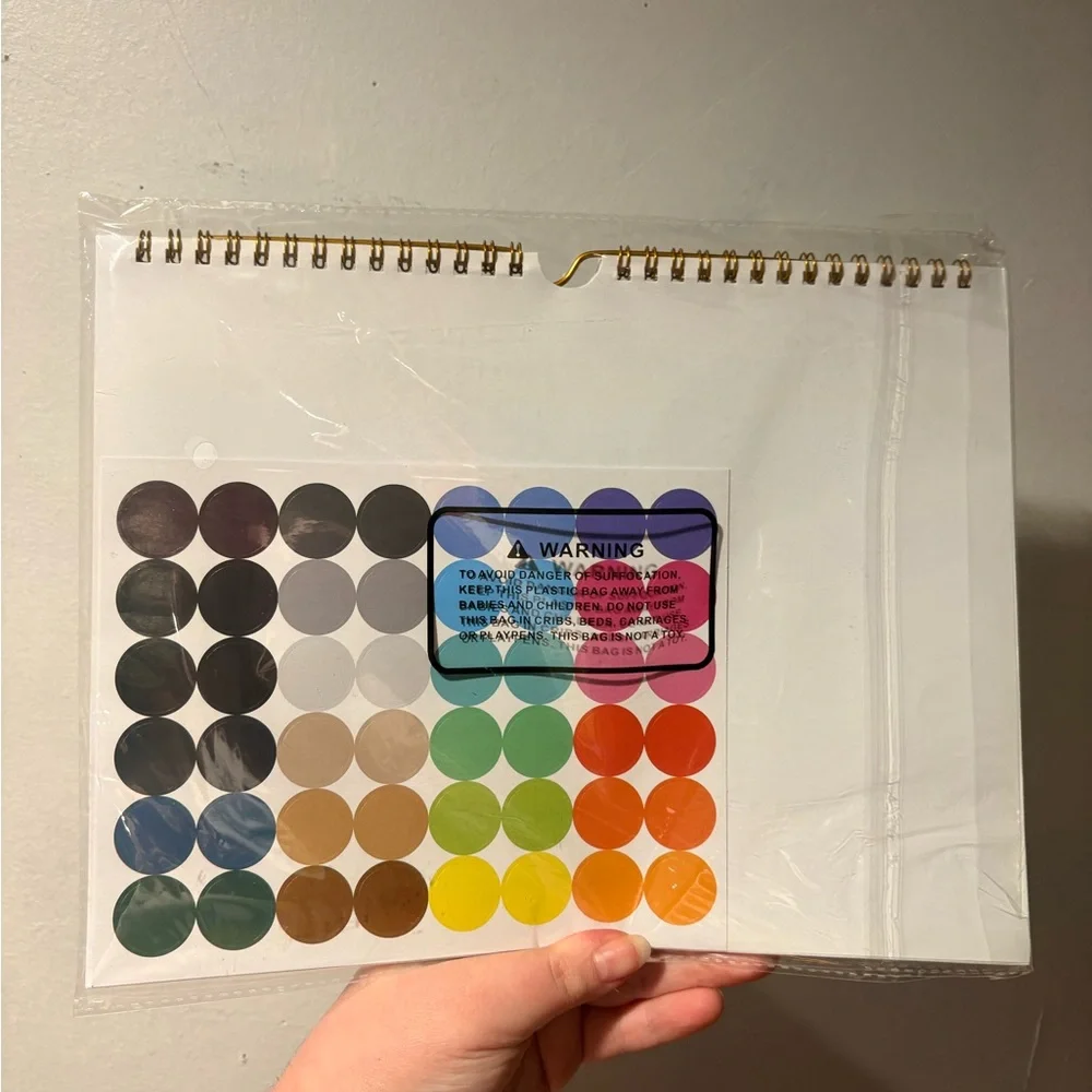 NIP purple & pink 2026 spiral calendar with sticker dots!